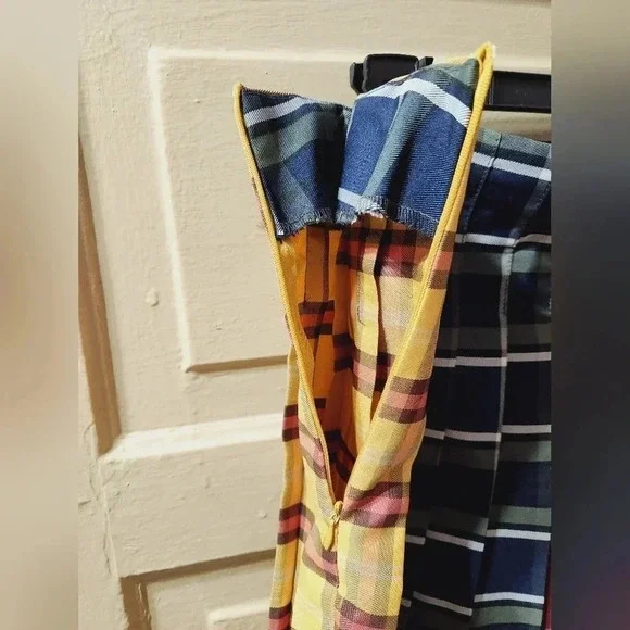 No Boundaries Y2K Mixed Plaid Pleated Mini Skirt NWT - Picture 3 of 3